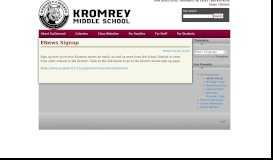 
							         eNews Signup | Kromrey Middle School								  
							    