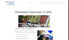 
							         eNewsletter September 12, 2016 - ETFO Waterloo Region								  
							    