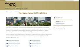 
							         Enforcement & Citations - Georgia Tech Parking								  
							    