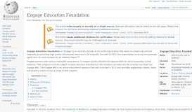 
							         Engage Education Foundation - Wikipedia								  
							    