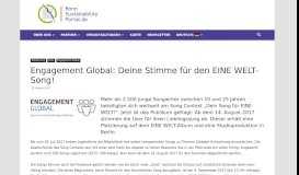 
							         Engagement Global: Deine Stimme für den EINE WELT-Song! | Bonn ...								  
							    