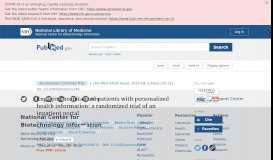 
							         Engaging hospitalized patients with personalized health information: a ...								  
							    