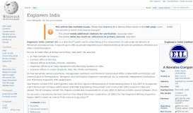 
							         Engineers India - Wikipedia								  
							    