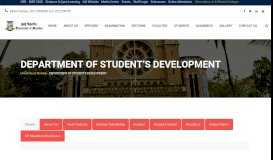 
							         English » Department of Students' Development - Mumbai University								  
							    