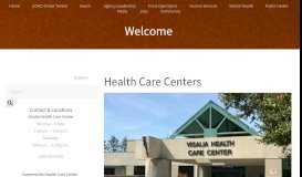 
							         English - Health Care Centers - Tulare County HHSA								  
							    