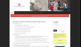 
							         English Heritage Electronic Tendering Site - home								  
							    
