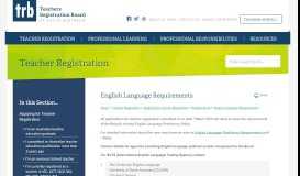 
							         English Language Requirements - Teachers Registration Board of ...								  
							    