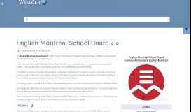 
							         English Montreal School Board - WikiZero								  
							    