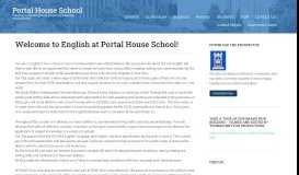 
							         English - Portal House School								  
							    