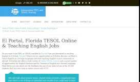 
							         English Teacher Jobs El Portal, florida TEFL Course - ITTT								  
							    
