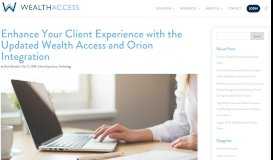 
							         Enhance Your Client Experience with the Updated Wealth Access and ...								  
							    