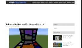 
							         Enhanced Portals Mod for Minecraft 1.7.2 and 1.7.10 | MineCraftings								  
							    