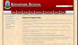 
							         Enhanced Support Area — Kingspark School								  
							    