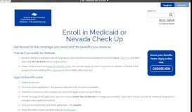 
							         Enroll in Medicaid or Nevada Check Up								  
							    