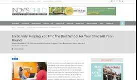 
							         Enroll Indy: Helping You Find the Best School for Your Child (All Year ...								  
							    