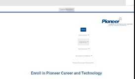 
							         Enroll - Pioneer Career & Technology Center								  
							    