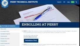 
							         Enrolling at Perry - Perry Technical Institute								  
							    