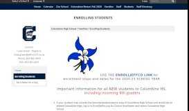 
							         Enrolling Students - Columbine High School								  
							    