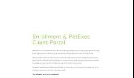 
							         Enroll/Log In w/ Pet Exec — Zen Dogs Center								  
							    