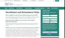 
							         Enrollment and Attendance FAQs | Texas Online Preparatory School								  
							    