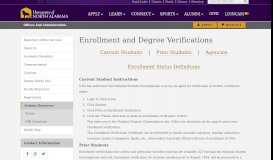 
							         Enrollment and Degree Verifications | University of North Alabama								  
							    