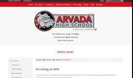 
							         Enrollment - Arvada High School								  
							    
