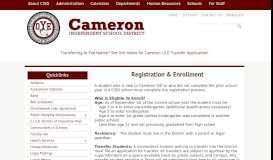 
							         Enrollment Information - Cameron Independent School District								  
							    