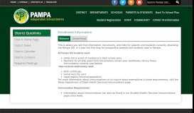 
							         Enrollment Information - Pampa Independent School District								  
							    