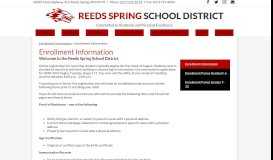 
							         Enrollment Information - Reeds Spring School District								  
							    