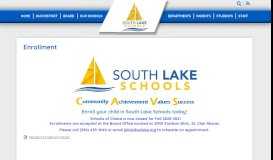 
							         Enrollment - Miscellaneous - South Lake Schools								  
							    