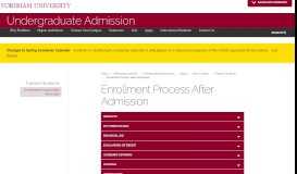 
							         Enrollment Process After Admission | Fordham								  
							    