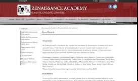 
							         Enrollment - Renaissance Academy Charter School								  
							    