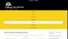 
							         Enrollment/Registration - Calhoun City Schools								  
							    