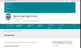 
							         Enrolment - Byron Bay High School								  
							    