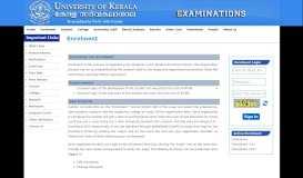 
							         Enrolment - University of Kerala								  
							    
