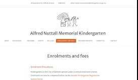 
							         Enrolments and fees – Alfred Nuttall Memorial Kindergarten								  
							    