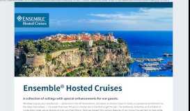 
							         Ensemble Hosted Cruises: Choosing a Cruise								  
							    