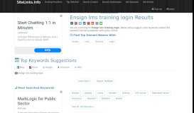 
							         Ensign lms training login Results For Websites Listing								  
							    