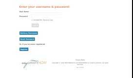 
							         Enter your username & password - Log in - MyPatientNow								  
							    