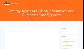 
							         Entergy Arkansas Billing Information and Customer Care Services ...								  
							    