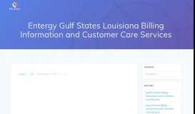 
							         Entergy Gulf States Louisiana Billing Information and Customer ...								  
							    
