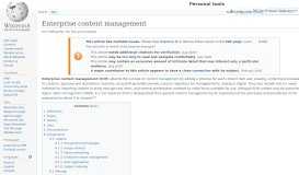 
							         Enterprise content management - Wikipedia								  
							    