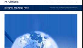 
							         Enterprise Knowledge Portal – Promantis Inc								  
							    