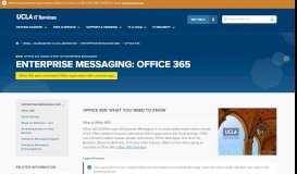 
							         Enterprise Messaging: Office 365 | UCLA IT Services								  
							    
