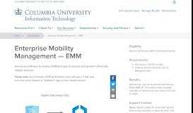 
							         Enterprise Mobility Management — EMM | Columbia University ...								  
							    