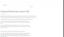 
							         Enterprise Mobility Suite Support - TechNet - Microsoft								  
							    