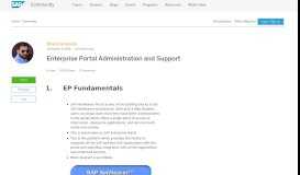 
							         Enterprise Portal Administration and Support | SAP Blogs								  
							    
