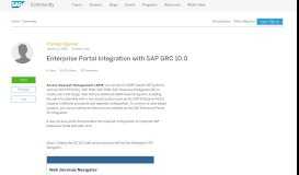 
							         Enterprise Portal Integration with SAP GRC 10.0 | SAP Blogs								  
							    