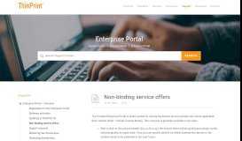 
							         Enterprise Portal - Non-binding service offers - ThinPrint								  
							    