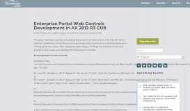 
							         Enterprise Portal Web Controls Development in AX 2012 R3 CU8 ...								  
							    